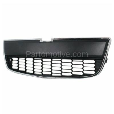 Aftermarket Replacement - LKQ-GM1036139OE 2012-2016 Chevrolet Sonic (LS, LT, LTZ) (excluding RS Models) Front Lower Bumper Cover Grille Assembly Black with Chrome Molding - Image 2
