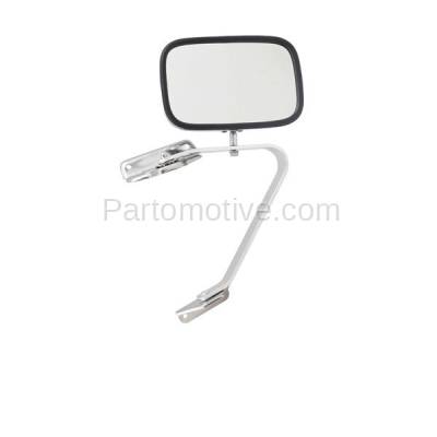 Aftermarket Replacement - MIR-1499R 1987-1991 Ford Bronco & F150 F250 F350 Pickup Truck Rear View Mirror Manual Folding Swing Lock Door Mount Chrome Right Passenger Side - Image 1