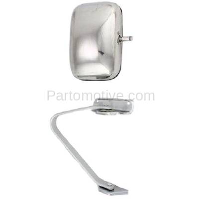 Aftermarket Replacement - MIR-1499R 1987-1991 Ford Bronco & F150 F250 F350 Pickup Truck Rear View Mirror Manual Folding Swing Lock Door Mount Chrome Right Passenger Side - Image 2