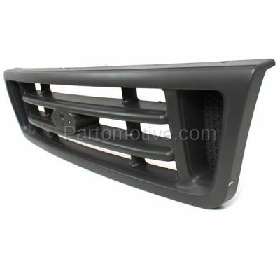 Aftermarket Replacement - GRL-1479C CAPA 2003-2007 Ford E-Series (E150 E250 E350 E450 E550) Front Face Bar Grille Assembly Platinum Gray Shell & Insert Plastic without Emblem - Image 2