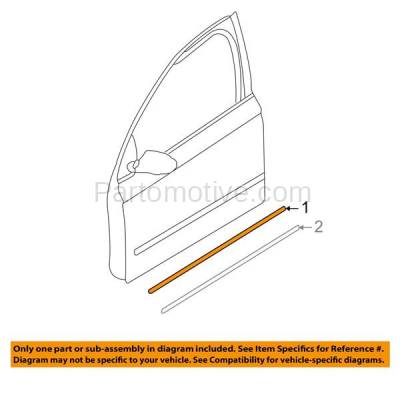 Aftermarket Replacement - DMB-1004FL A4 02-08 Front Door Molding Beltline Weatherstrip Left Driver Side AU1304102 - Image 3