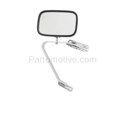 Aftermarket Replacement - MIR-1499L 1987-1991 Ford Bronco & F150 F250 F350 Pickup Truck Rear View Mirror Manual Folding Swing Lock Door Mount Chrome Left Driver Side - Image 1
