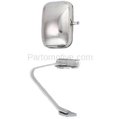Aftermarket Replacement - MIR-1499L 1987-1991 Ford Bronco & F150 F250 F350 Pickup Truck Rear View Mirror Manual Folding Swing Lock Door Mount Chrome Left Driver Side - Image 2