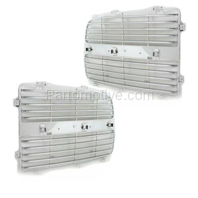 Aftermarket Replacement - GRL-1040L & GRL-1040R 2002-2005 Dodge Ram 1500 & 2003-2005 Ram 2500/3500 Pickup Truck Full Size Front Grille Insert Assembly Chrome SET PAIR Left & Right Side - Image 2