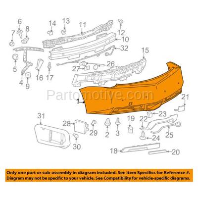 Aftermarket Replacement - BUC-3688RC CAPA 2011-2014 Cadillac CTS-V Rear Bumper Cover Assembly (with Park Assist Sensor Holes) (without Side Object Sensor) Primed Plastic - Image 3