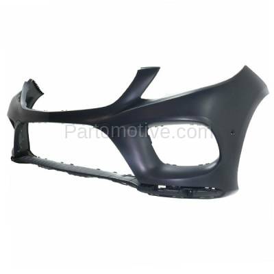 Aftermarket Replacement - BUC-3923FC CAPA 2016-2018 Mercedes-Benz GLE-Class (with AMG Styling/Sport Package) Front Bumper Cover Assembly with Park Aid Sensor Holes - Image 2