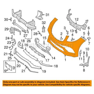 Aftermarket Replacement - BUC-3923FC CAPA 2016-2018 Mercedes-Benz GLE-Class (with AMG Styling/Sport Package) Front Bumper Cover Assembly with Park Aid Sensor Holes - Image 3