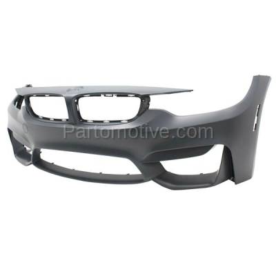 Aftermarket Replacement - BUC-3581FC CAPA 2015-2018 BMW M3 & M4 Front Bumper Cover Assembly (with Headlight Washer Holes) (without Park Distance Sensor Holes) Primed - Image 2