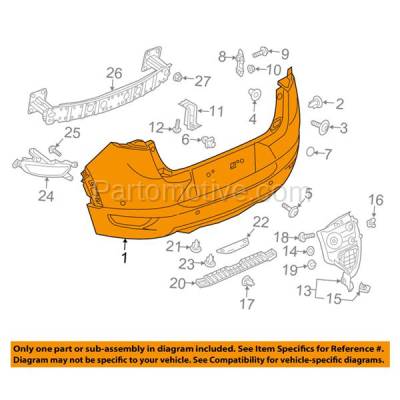 Aftermarket Replacement - BUC-3878RC CAPA 2016-2019 Mazda CX-3 (2.0 Liter Engine) Rear Bumper Cover Assembly (with Reflector Light Holes) Primed Top Textured Bottom - Image 3