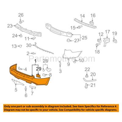 Aftermarket Replacement - BUC-3686RC CAPA 2009-2012 Chevrolet Traverse Rear Bumper Cover Assembly (with Park Assist Sensor Holes & Dual Exhaust Cutouts) Textured Plastic - Image 3
