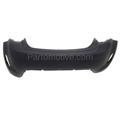 Aftermarket Replacement - BUC-3749RC CAPA 2012-2017 Hyundai Veloster (Non-Turbo) Rear Bumper Cover Assembly (with Rear Object Sensor Holes) Primed Plastic - Image 1