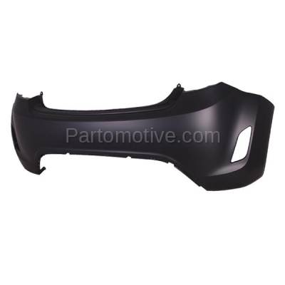 Aftermarket Replacement - BUC-3749RC CAPA 2012-2017 Hyundai Veloster (Non-Turbo) Rear Bumper Cover Assembly (with Rear Object Sensor Holes) Primed Plastic - Image 2