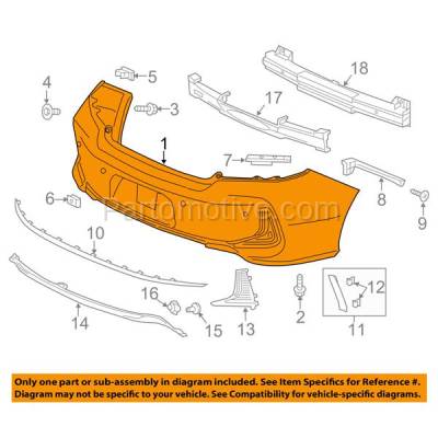 Aftermarket Replacement - BUC-3720RC CAPA 2016-2017 Honda Accord Coupe (EX, EX-L, LX-S, Touring) Rear Bumper Cover Assembly (without Park Aid Sensor Holes) Primed - Image 3