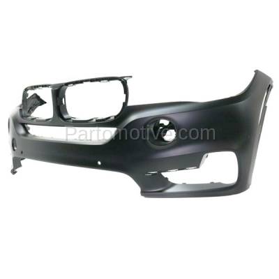 Aftermarket Replacement - BUC-3577FC CAPA 2014-2018 BMW X5 (without M Sport) Front Bumper Cover Assembly (with Headlight Washer Holes & Surround View) without Night Vision & Park Assist - Image 2
