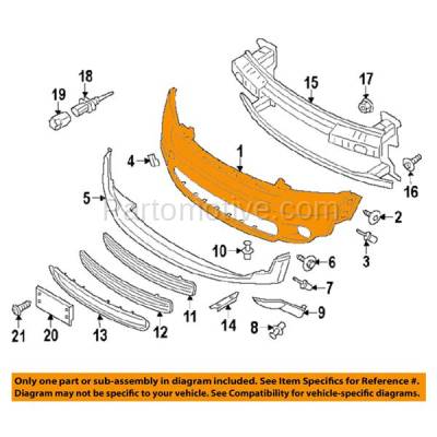 Aftermarket Replacement - BUC-3962FC CAPA 2011-2016 Mini Cooper Countryman/Paceman (Base Model) (Models with Chrome Trim) Front Bumper Cover Assembly Primed Plastic - Image 3