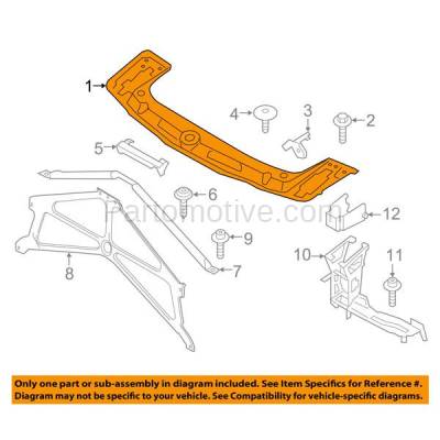 Aftermarket Replacement - RSP-1037C CAPA 2015-2018 BMW 2-Series (228i/230i/240i/M2/M235i/M235i & xDrive), M3, M4 & 2013-2016 3-Series Front Radiator Support Core Upper Tie Bar Panel - Image 3