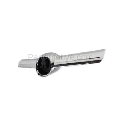 Aftermarket Replacement - GRT-1000 2004-2006 Acura TL (Base Model) 6Cyl, 3.2L Engine (Sedan 4-Door) Front Center Grille Trim Molding (without Emblem) Chrome Plastic - Image 2