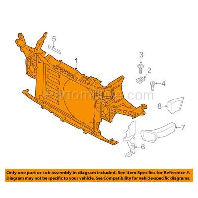 Aftermarket Replacement - RSP-1560 2011-2016 Mini Cooper Countryman & 2013-2016 Cooper Paceman Front Center Radiator Support Core Assembly Primed Made of Plastic - Image 3