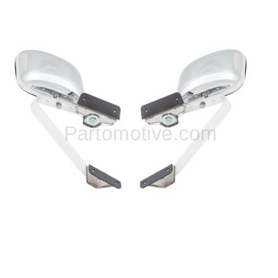Aftermarket Replacement - MIR-1499L & MIR-1499R 1987-1991 Ford Bronco & F150 F250 F350 Pickup Truck Rear View Mirror Manual Folding Swing Lock Door Mount Chrome SET PAIR Left & Right Side - Image 3