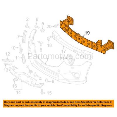 Aftermarket Replacement - BRF-1592FC CAPA 2013-2021 Mazda CX-5 (2.0 & 2.5 Liter Engine (SUV 4-Door) Front Bumper Impact Bar Crossmember Reinforcement Primed Steel - Image 3