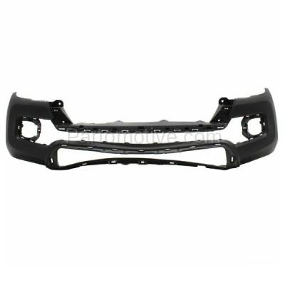 Aftermarket Replacement - BUC-4036FC CAPA 2016-2018 2019 Tacoma Pickup Truck Front Bumper Cover Assembly without Wheel Flare Slots (without Fog Light Holes Plastic - Image 1