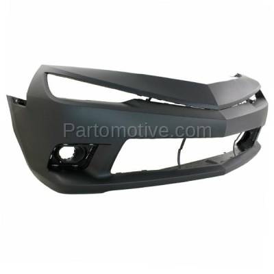 Aftermarket Replacement - BUC-3677FC CAPA 2014-2015 Chevrolet Camaro SS (Convertible & Coupe) 6.2L (without RS Package) Front Bumper Cover Assembly Primed Plastic - Image 2