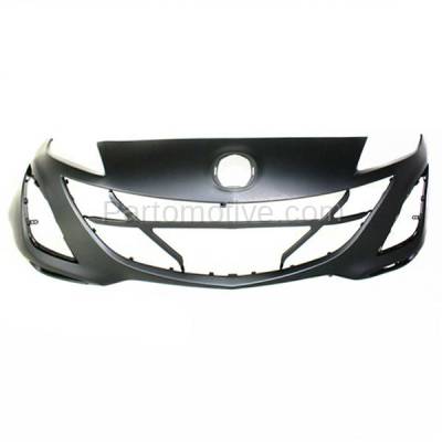Aftermarket Replacement - BUC-3871FC CAPA 2010-2011 Mazda 3 (Hatchback & Sedan 4-Door) Front Bumper Cover Assembly (Models with or without Fog Lamps) Primed - Image 1