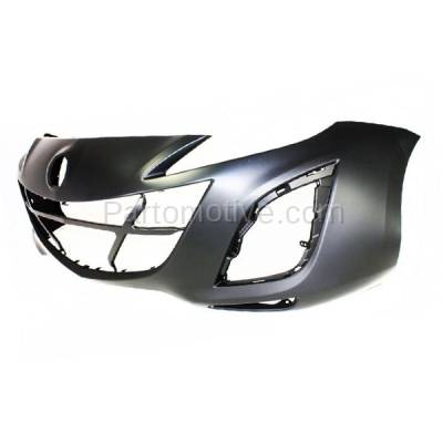 Aftermarket Replacement - BUC-3871FC CAPA 2010-2011 Mazda 3 (Hatchback & Sedan 4-Door) Front Bumper Cover Assembly (Models with or without Fog Lamps) Primed - Image 2