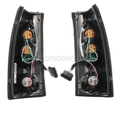 Aftermarket Replacement - KV-332-1940PCASVC C/K FULL SIZE P/U 88-00 TAIL LAMP Assembly Halogen, Set of 2 Chrome Interior - Image 2