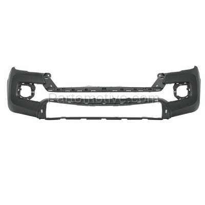 Aftermarket Replacement - BUC-4035FC CAPA 2016-2018 2019 Tacoma Pickup Truck Front Bumper Cover Assembly with Wheel Flare Slots (with Fog Light Holes) Textured Black Plastic - Image 1
