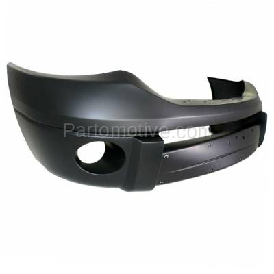 Aftermarket Replacement - BUC-3631FC CAPA 2006-2009 Dodge Ram Pickup Truck Front Bumper Cover Assembly (with Chrome Insert & Fog Lamp Holes) Primed Plastic - Image 2