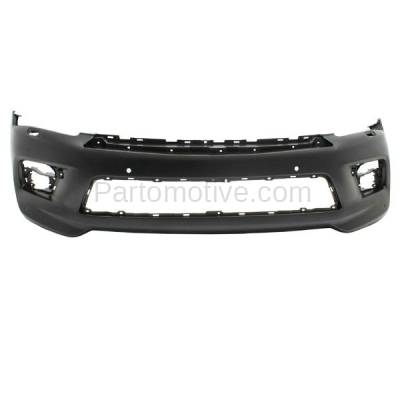 Aftermarket Replacement - BUC-3770FC CAPA 2015-2017 Infiniti QX80 (Models with Collision Warning) Front Bumper Cover Assembly (with Headlight Washer Holes) Primed Plastic - Image 1