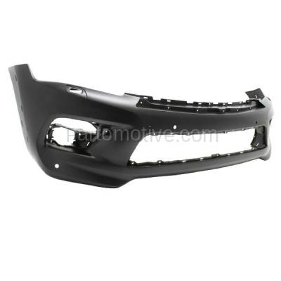 Aftermarket Replacement - BUC-3770FC CAPA 2015-2017 Infiniti QX80 (Models with Collision Warning) Front Bumper Cover Assembly (with Headlight Washer Holes) Primed Plastic - Image 2