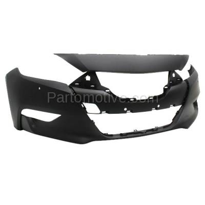 Aftermarket Replacement - BUC-3985FC CAPA 2016-2018 Nissan Maxima (Platinum, S, SL, SV) Front Bumper Cover Assembly (with Park Aid Sensor Holes) Primed Plastic - Image 2