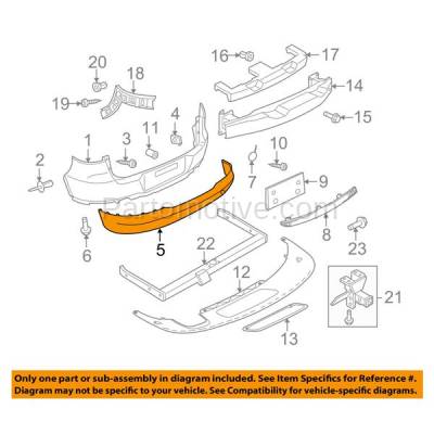 Aftermarket Replacement - BUC-4103RC CAPA 2009-2018 Volkswagen Tiguan & Tiguan Limited (excluding R-Line) Rear Lower Bumper Cover Assembly with Trailer Hitch Cutout - Image 3