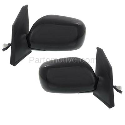 Aftermarket Replacement - MIR-2237L & MIR-2237R 2001-2003 Toyota Prius 1.5L (Sedan 4-Door) Rear View Mirror Assembly Power, Manual Folding, Non-Heated Paintable SET PAIR Left & Right Side - Image 2