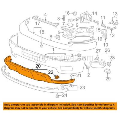 Aftermarket Replacement - VLC-1521FC CAPA 2012-2014 Chevrolet Silverado 2500HD & 3500HD Front Bumper Lower Spoiler Valance Air Dam Deflector Apron Garnish Panel Plastic - Image 3