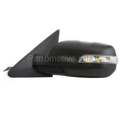 Aftermarket Replacement - MIR-2042AL 2011-2015 Kia Sorento Rear View Mirror Assembly Power, Manual Folding, Heated with Turn Signal Light Paintable Housing Left Driver Side - Image 2