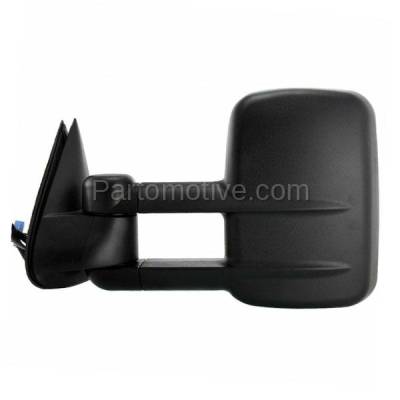 Aftermarket Replacement - MIR-1888AL 2003-2006 Cadillac Escalade (ESV/EXT) & Chevrolet Avalanche Rear View Tow Mirror Power, Heated, Telescopic Textured Black Left Driver Side - Image 2