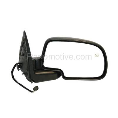 Aftermarket Replacement - MIR-1606AR 1999-2002 GMC Sierra Pickup Truck & 2000-2002 Yukon & Yukon XL Rear View Mirror Assembly Power, Heated Chrome Cap Right Passenger Side - Image 1