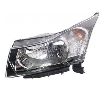 Aftermarket Replacement - HLT-1850L 2012-2015 Chevrolet Cruze & 2016 Cruze Limited (Sedan 4-Door) Front Halogen Headlight Head Lamp Light Assembly with Bulb Left Driver Side - Image 1