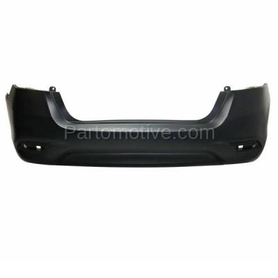 Aftermarket Replacement - BUC-3999RC CAPA 2016-2019 Nissan Sentra (Except SR Model) (Standard Type) Rear Bumper Cover Assembly Primed Top Textured Bottom Plastic - Image 1