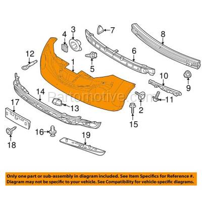 Aftermarket Replacement - BUC-3983FC CAPA 2015-2017 Nissan Juke (S, SL, SV) (1.6 Liter Engine) Front Bumper Cover Assembly (with Tow Hook Hole) Primed Plastic - Image 3