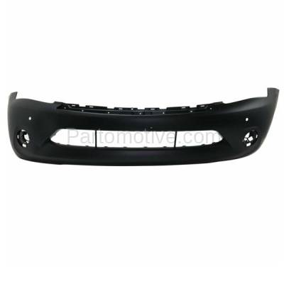 Aftermarket Replacement - BUC-3763FC CAPA 2011-2013 Infiniti QX56 (without Premium & Technology Package) Front Bumper Cover Assembly with 2 Park Assist Sensor Holes Plastic - Image 1