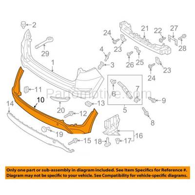 Aftermarket Replacement - BUC-3761RC CAPA 2016-2018 Hyundai Tucson Rear Lower Bumper Cover Assembly (without Blind Spot Detection & Park Assist Sensor Holes) Plastic - Image 3