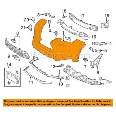 Aftermarket Replacement - BUC-3827FC CAPA 2015-2017 Lexus NX200t (with F Sport Package) Front Bumper Cover Assembly without Headlamp Washer & with Park Sensor Holes - Image 3