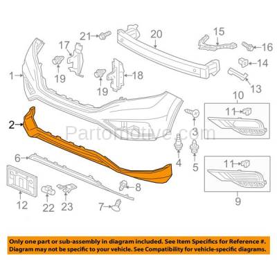 Aftermarket Replacement - BUC-3710FC CAPA 2015-2016 Honda CR-V (EX, EX-L, i-Style, LX, SE, Touring) (2.4 Liter Engine) Front Lower Bumper Cover Assembly Textured Plastic - Image 3