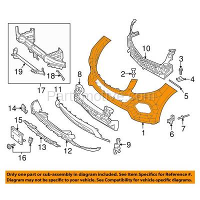 Aftermarket Replacement - BUC-3920FC CAPA 2016-2018 Mercedes-Benz GLE-Class (without AMG Styling Package) Front Bumper Cover Assembly without Park Assist Sensor Holes - Image 3