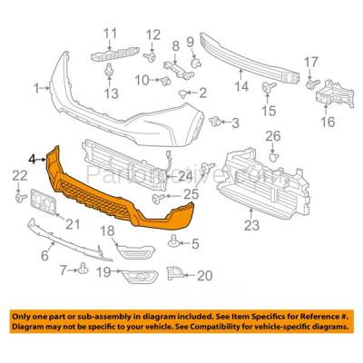 Aftermarket Replacement - BUC-3714FC CAPA 2017-2019 Honda CR-V (Sport Utility 4-Door) (1.5 & 2.4 Liter Engine) Front Lower Bumper Cover Assembly Textured Plastic - Image 3
