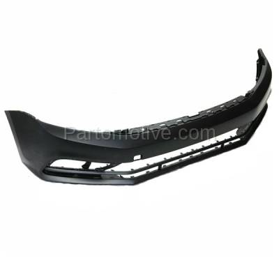 Aftermarket Replacement - BUC-4091FC CAPA 2015-2018 Volkswagen Jetta Front Bumper Cover Assembly without Headlight Washer & Park Assist Sensor Holes Primed Plastic - Image 2